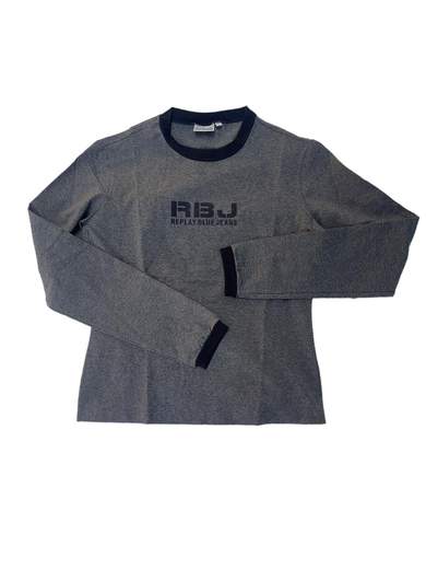 REPLAY W3824 Long Sleeves Tee with Round Neck