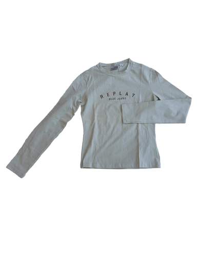 REPLAY W38248 Long Sleeves Tee with Round Neck