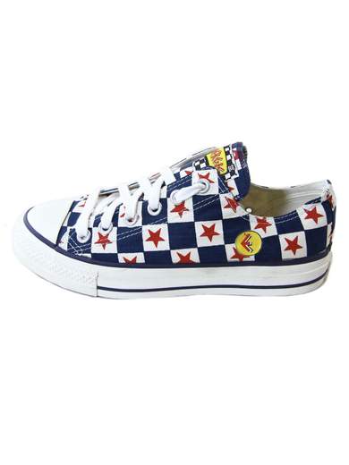 ENERGIE LOW-RIDERS SQUARE/STAR CANVAS SNEAKERS
