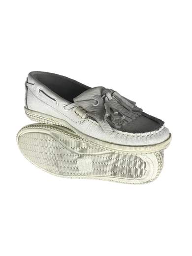 GIGOLÈ ARCHIVE Glove Kilty mocassini in pelle con tasselli