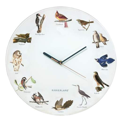 KIKKERLAND BIRD CALL WALL CLOCK