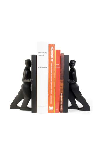 KIKKERLAND Pair of Bookends Pushing Men