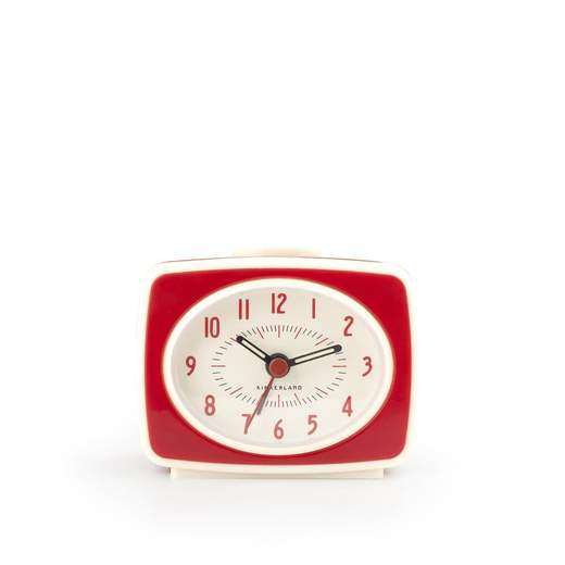 KIKKERLAND SMALL CLASSIC ALARM CLOCK RED