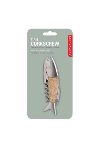 KIKKERLAND LIGHTWOOD FISH CORKSCREW