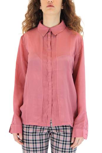 WEEKEND Ordito Jersey and silk crêpe shirt