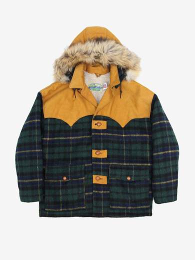 EL CHARRO Cappotto a scacchi con cappuccio