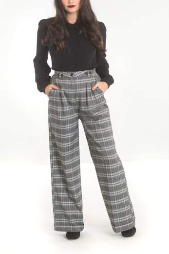 HELL BUNNY FROSTINE SWING TROUSERS