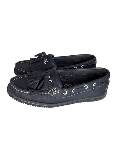 GIGOLÈ ARCHIVE Glove Kilty mocassini in pelle con tasselli