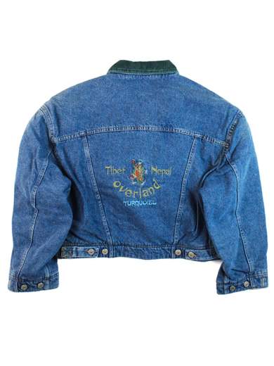 TURQUOISE TIBET NEPAL JACKET BLUE