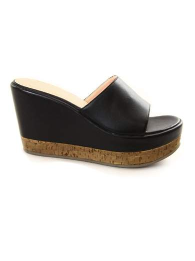 FORNARINA PEFBE3526WD Sandali con zeppa rivestita in sughero