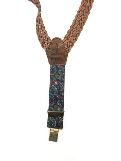 DURANGO Braid Leather Braces Bretelle a treccia