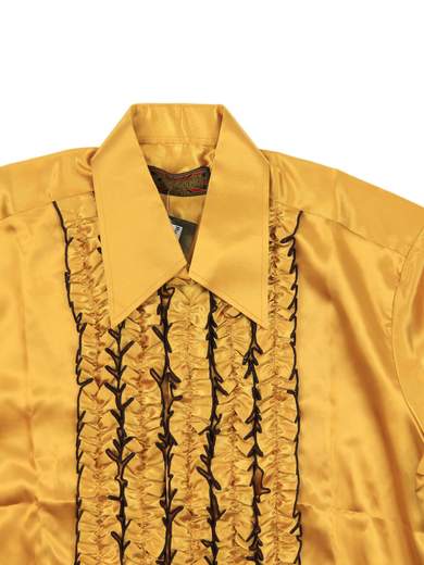 CHENASKI Camicia satinata con volant