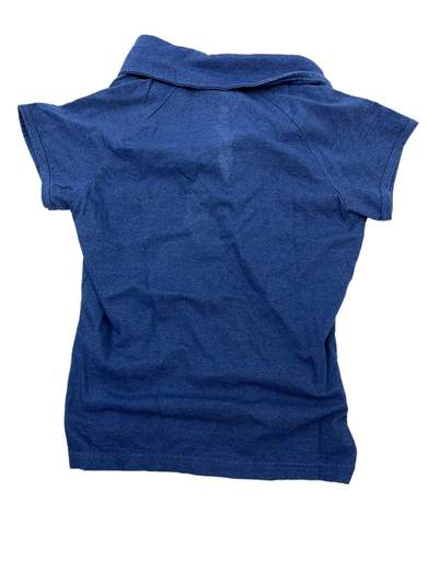 PHARD Polo Raglan collo a V con filo indigo