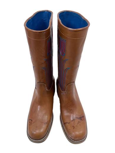 FORNARINA PIFZA2227WH53 Leather/Synthetic Boots Stivali ricamati
