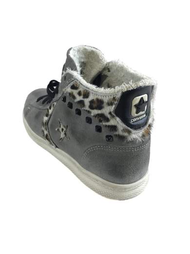 CONVERSE Pro Leather Mid Suede LTD 1C643 Grey Dust/White Leopard