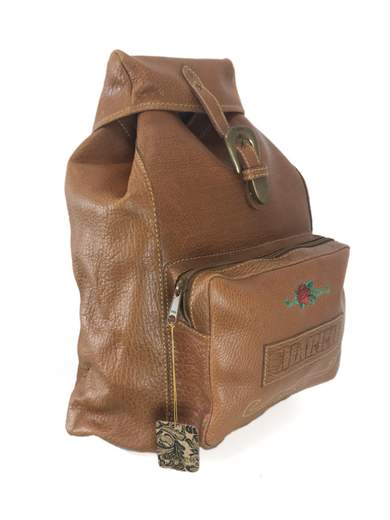 EL CHARRO Zaino in pelle martellata