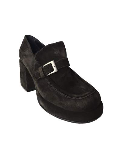 FORNARINA PIF1053-316 Suede Loafers Heel 7