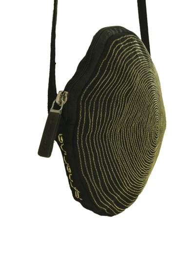 FORNARINA AEFB036 Thinker Black Canvas Bag with Strap 100% Made in Italy