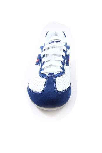GEOX U Hibra High Breathability Leather Sneakers White/Navy