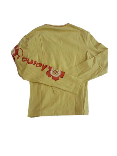 REPLAY W38122 Hibiscus Long Sleeves Tee with V-Neck