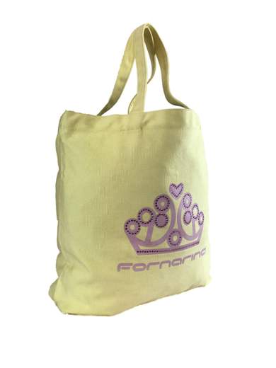 FORNARINA Penelope Strass Canvas Tote Bag