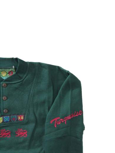 TURQUOISE EMBLEM WORLD B FELPA CON BOTTONI
