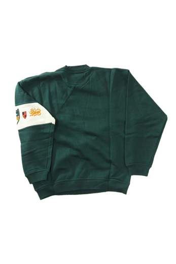 TURQUOISE EMBLEMS GREEN SWEATER