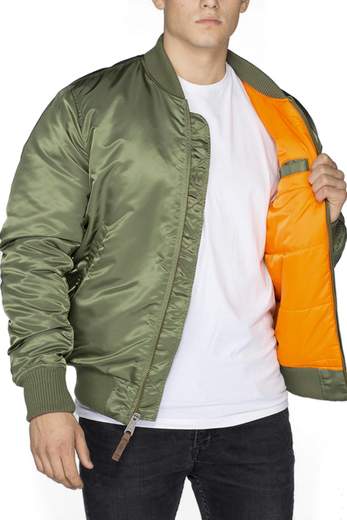 ALPHA INDUSTRIES MA-1 LONG BOMBER JACKET 168100