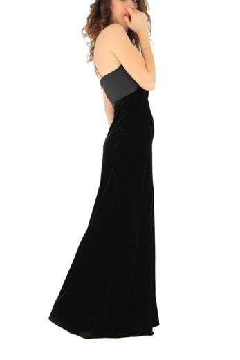 KOCCA Nave Long Satin Velvet Dress