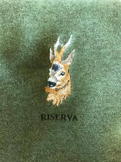 RISERVA Capriolo sciarpa in pile verde cm. 200