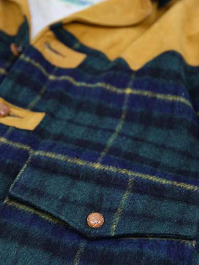 EL CHARRO Cappotto a scacchi con cappuccio