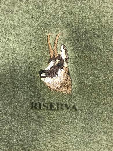 RISERVA Camoscio sciarpa in pile verde cm. 200