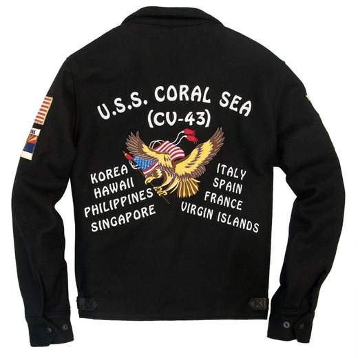 COCKPIT USA U.S.S. Coral Sea Tribute Deck Jacket