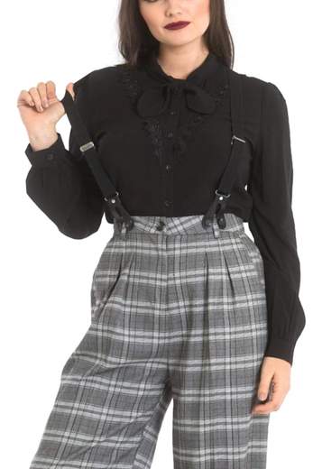 HELL BUNNY FROSTINE SWING TROUSERS