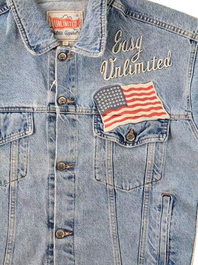 UNLIMITED Easy Stripes Denim Jacket American Flag
