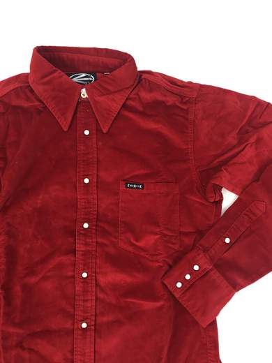 ENERGIE Red Slim camicia in velluto