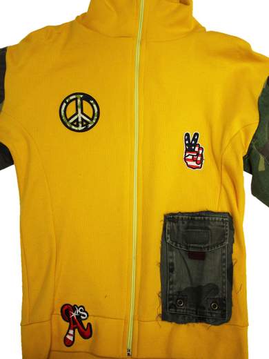 GIGOLÈ RELAB Brazen Brazil felpa custom con toppe