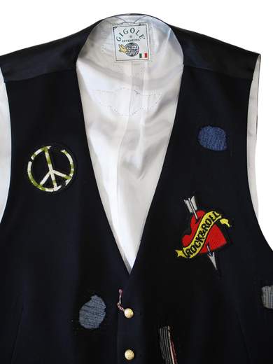 GIGOLÈ RELAB Rock’n’Roll gilet custom con toppe