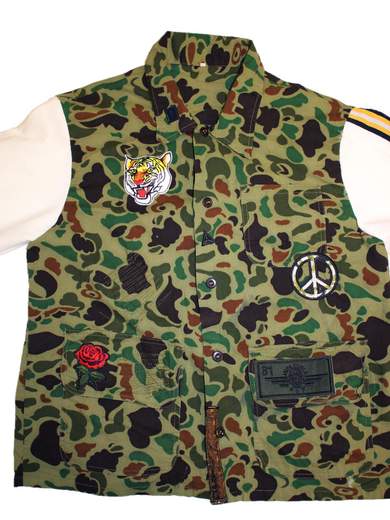 GIGOLÈ RELAB Rosepeace felpa custom con toppe