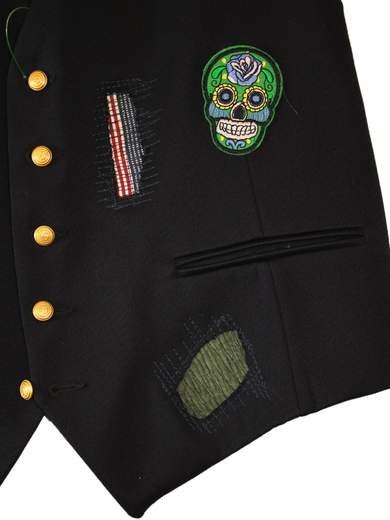 GIGOLÈ RELAB Skullomania gilet custom con toppe