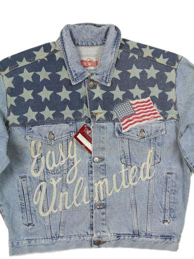 UNLIMITED Easy Denim Jacket American Flag