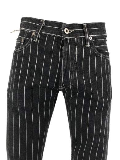ENERGIE Branded Wide Jeans gessato