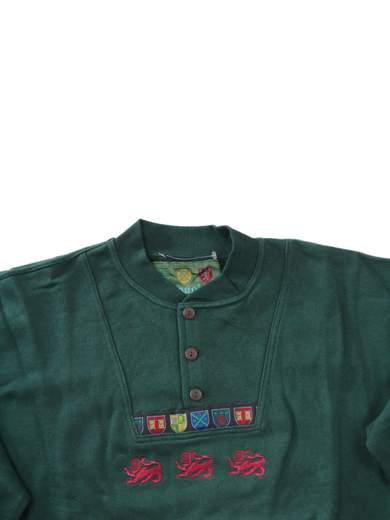 TURQUOISE EMBLEM WORLD B FELPA CON BOTTONI