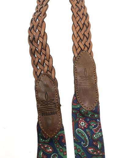 DURANGO Braid Leather Braces Bretelle a treccia