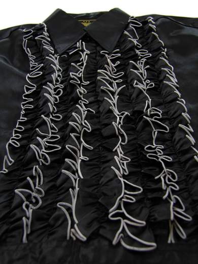 CHENASKI Camicia satinata con volant