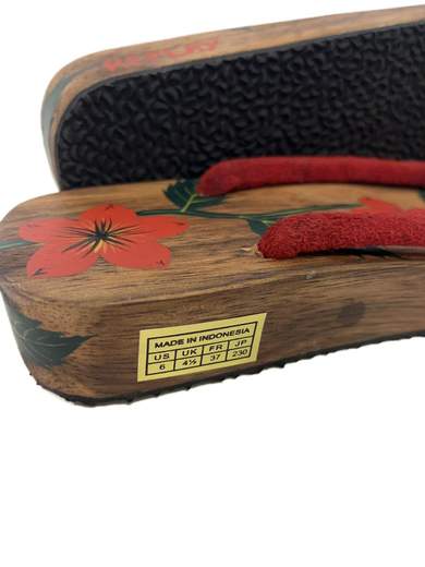 REPLAY Floral Wooden Flip-Flops