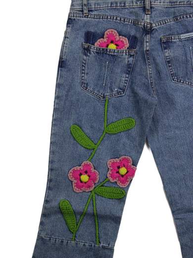 FORNARINA Creeper Jeans a zampa ricamati