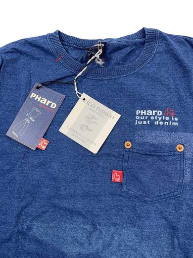 PHARD T-Shirt con filo indigo