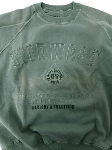 MIDWEST Felpa girocollo anni Ottanta