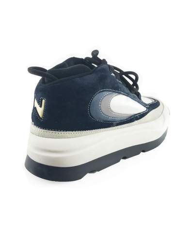 NOSE PEN1096-B Vintage Suede Sneakers Dark Blue/White